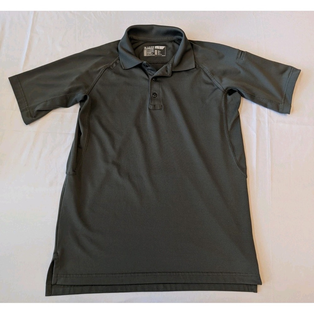 5.11 Tactical Polo Shirt Men's Small Olive Green Pen Pockets Moisture Wicking